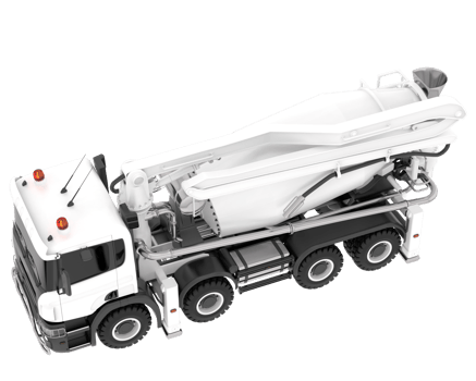 Concrete mixer isolated on background. 3d rendering - illustration png