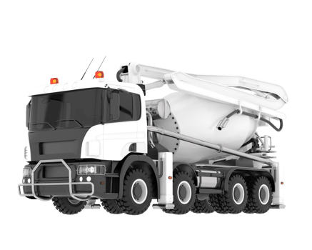 Concrete mixer isolated on background. 3d rendering - illustration png