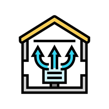 supply air ventilation color icon illustration vector