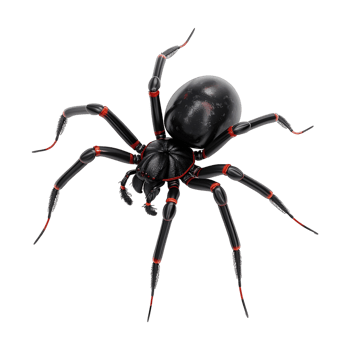 Redback spider on Transparent Background png
