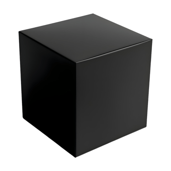 Black Blank Box on Transparent Background png