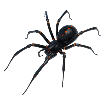 Redback spider on Transparent Background png