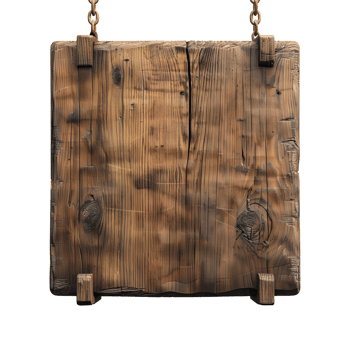 Street Wooden Sign Board on Transparent Background png