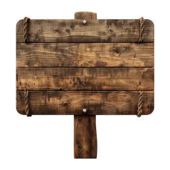 Street Wooden Sign Board on Transparent Background png