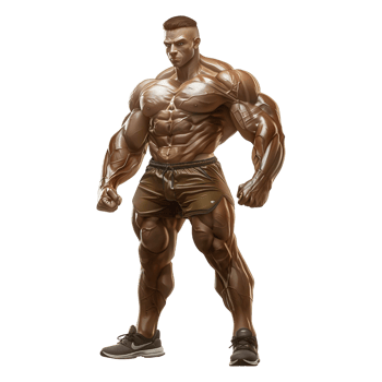 Male Gym Athlete on Transparent Background png