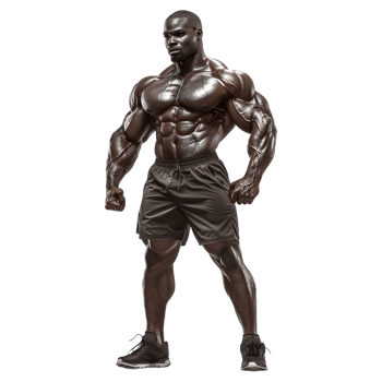 Male Gym Athlete on Transparent Background png