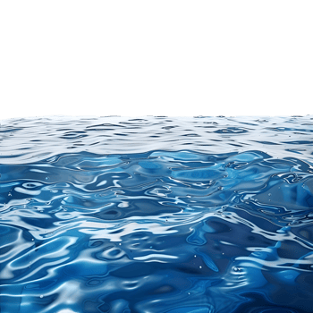 Waving Water in Ocean on Transparent Background png