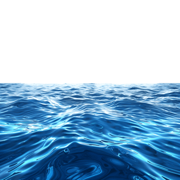 Waving Water in Ocean on Transparent Background png