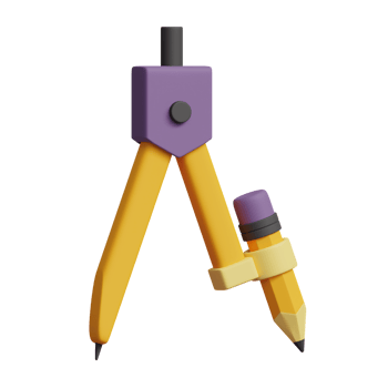 bow compass education 3d icon png