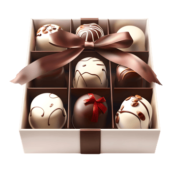 Chocolates in a Gift Box on Transparent Background png