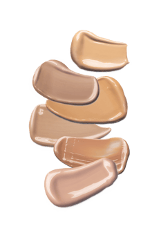 Make up smear swatch foundation smudge texture isolated on a transparent background png
