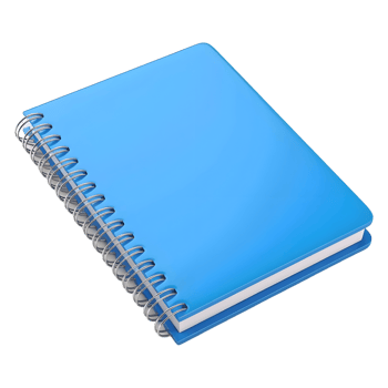 Blue Notebook on Transparent Background png