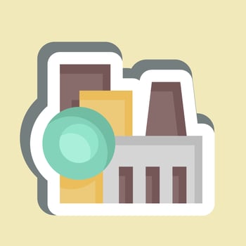 Sticker Factory. related to City symbol. simple design illustration vector