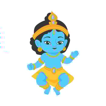 Happy Krishna Janmashtani illustration vector