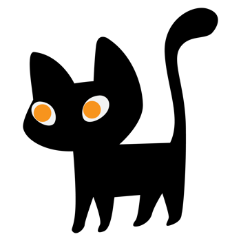 Black evil cat png