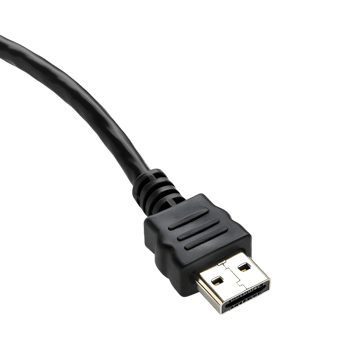 Black Data Cable on Transparent Background png