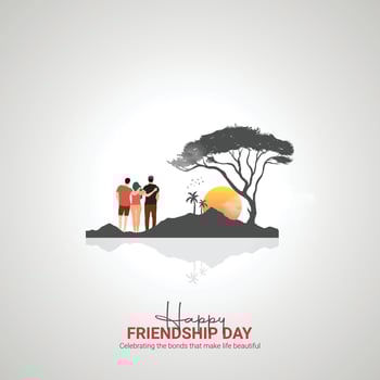 Happy Friendship Day creative ads design. friends pinky promise, love illustration poster, concept illustration. Important day on July 30 vector