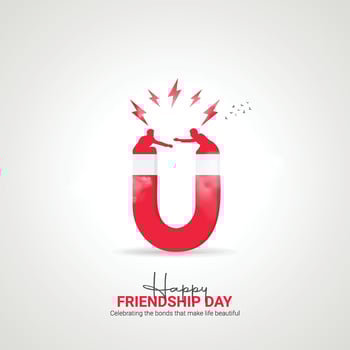 Happy Friendship Day creative ads design. friends pinky promise, love illustration poster, concept illustration. Important day on July 30 vector