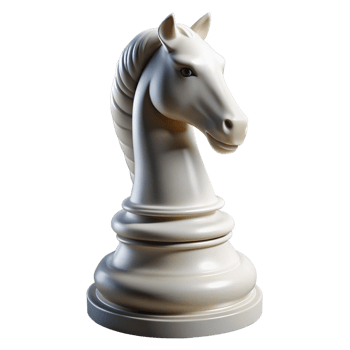 White Knight Chess Piece 3d Item png