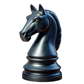 Black Knight Chess Piece 3d Asset png