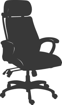 Silhouette Office Chair black color only vector