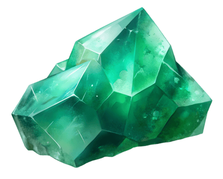 Emerald Gemstone Grain Illustration Isolated on Transparent Background png