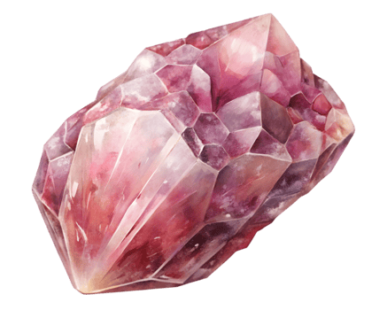Kunzite Gemstone Grain Illustration Isolated on Transparent Background png