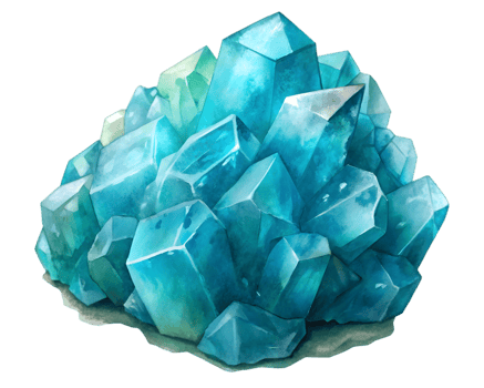 Apatite Gemstone Grain Illustration Isolated on Transparent Background png
