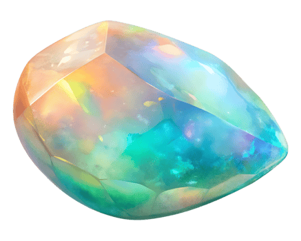 Opal Gemstone Grain Illustration Isolated on Transparent Background png