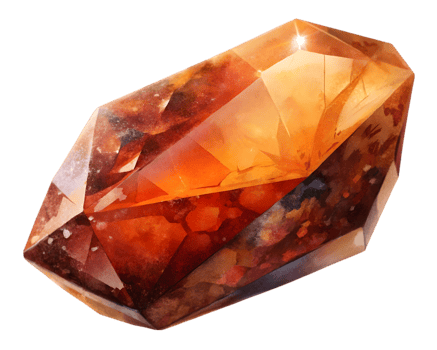 Bastnaesite Gemstone Grain Illustration Isolated on Transparent Background png