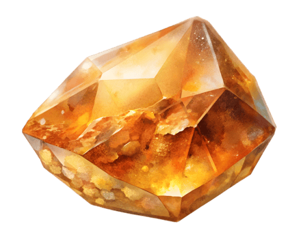 Heliodor Gemstone Grain Illustration Isolated on Transparent Background png