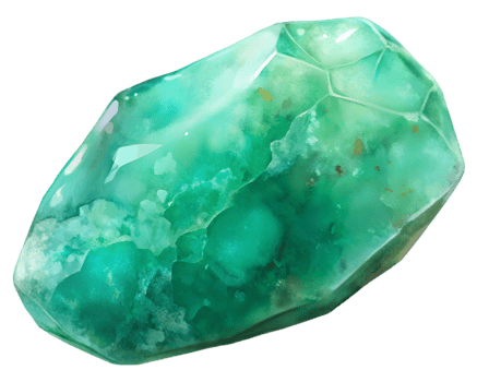 Chrysoprase Gemstone Grain Illustration Isolated on Transparent Background png