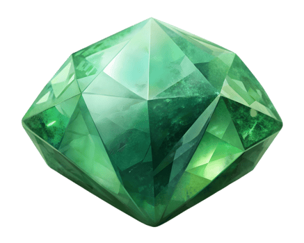 Tsavorite Gemstone Grain Illustration Isolated on Transparent Background png