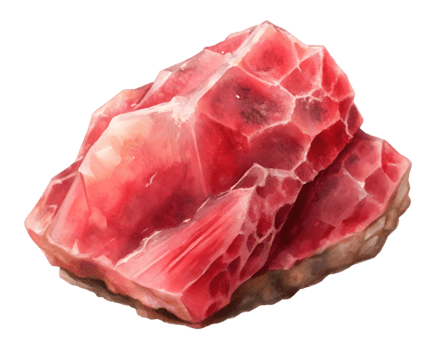 Rhodochrosite Gemstone Grain Illustration Isolated on Transparent Background png
