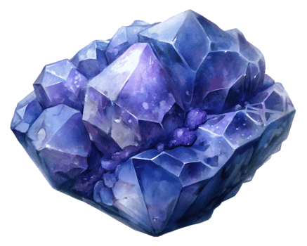Iolite Gemstone Grain Illustration Isolated on Transparent Background png