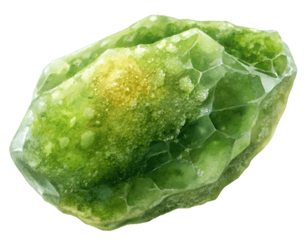 Moldavite Gemstone Grain Illustration Isolated on Transparent Background png