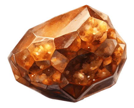Andalusite Gemstone Grain Illustration Isolated on Transparent Background png