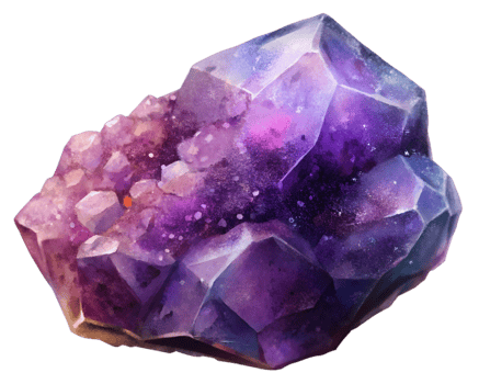 Sugilite Gemstone Grain Illustration Isolated on Transparent Background png