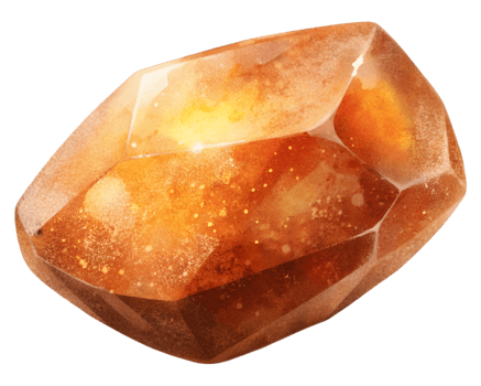 Sunstone Gemstone Grain Illustration Isolated on Transparent Background png