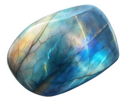 Labradorite Gemstone Grain Illustration Isolated on Transparent Background png
