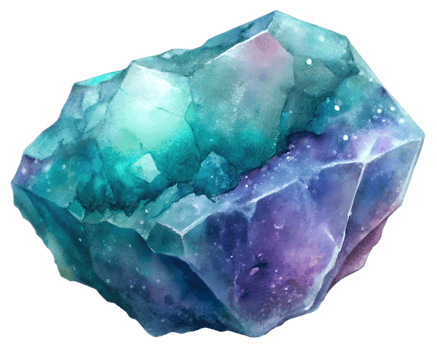 Fluorite Gemstone Grain Illustration Isolated on Transparent Background png