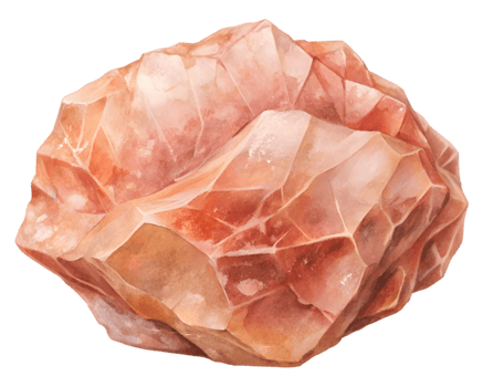 Rose Quartz Gemstone Grain Illustration Isolated on Transparent Background png