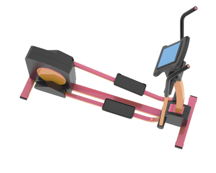 Horizontal bike for gym isolated on background. 3d rendering - illustration png