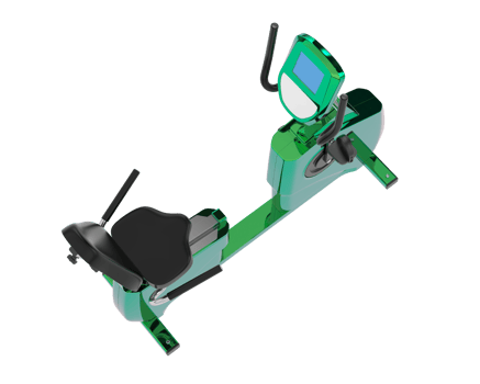 Horizontal bike for gym isolated on background. 3d rendering - illustration png