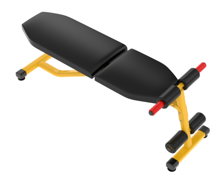 Adjustable bench isolated on background. 3d rendering - illustration png