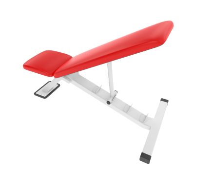 Adjustable bench isolated on background. 3d rendering - illustration png