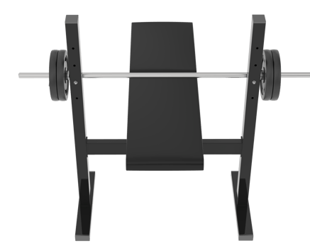 Bench press isolated on background. 3d rendering - illustration png