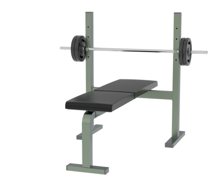 Bench press isolated on background. 3d rendering - illustration png