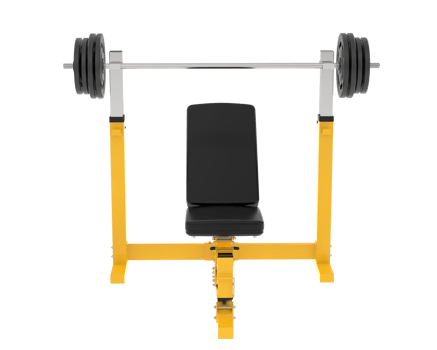 Lever equipment for gym isolated on background. 3d rendering - illustration png