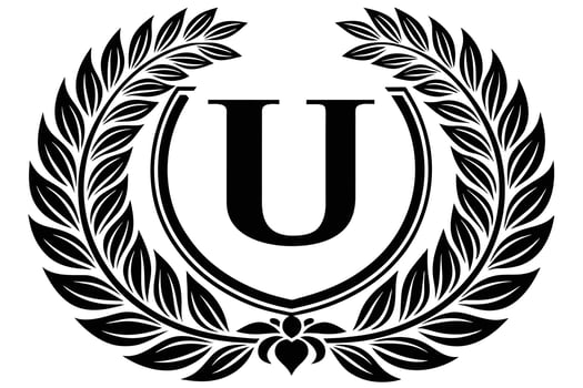 Leaf Letter U logo icon template design vector